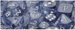 Chessex Nebula Black with White 12mm d6 Dice Block (36 Dice)