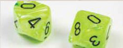 Chessex Vortex Bright Green with Black 12mm d6 Dice Block (36 Dice)