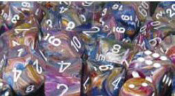Chessex Festive Carousel with White 12mm d6 Dice Block (36 Dice)