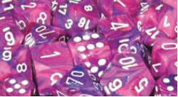Chessex Festive Violet with White 12mm d6 Dice Block (36 Dice)