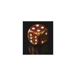 Chessex Glitter Gold with Silver 12mm d6 Dice Block (36 Dice)