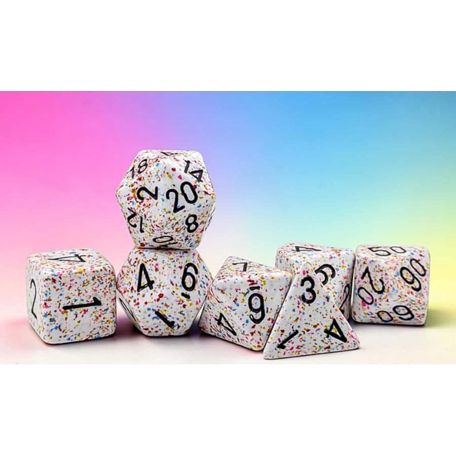 Chessex Speckled Birthday with Black 16mm d6 Dice Block (12 Dice)