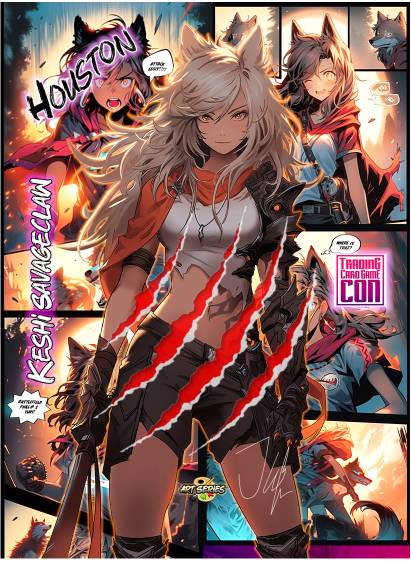 Keshi Savageclaw (Base) - Trading Card Game Con Houston (002) [Promotional Cards]