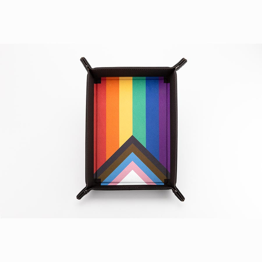 Pride Velvet Dice Tray With Leather Backing