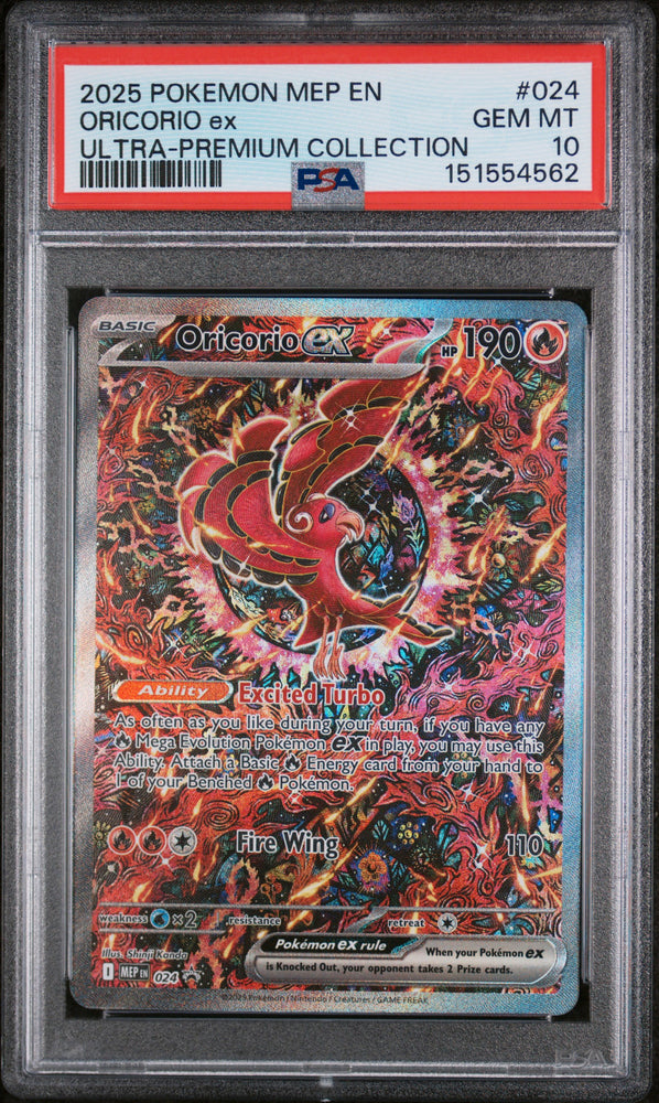 2025 Pokemon Mega Evolution Black Star Promo Oricorio ex 024 - PSA GEM MT 10 - 151554562