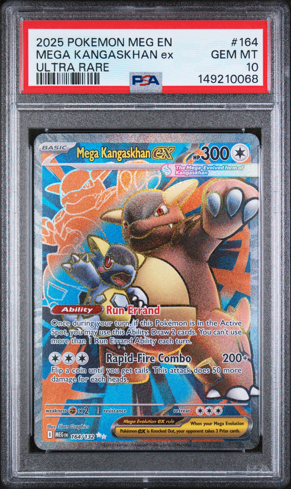 2025 Pokemon Mega Evolution Mega Kangaskhan ex 164 - PSA GEM MT 10 - 149210068