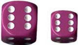 Chessex Opaque Light Purple with White 12mm d6 Dice Block (36 Dice)
