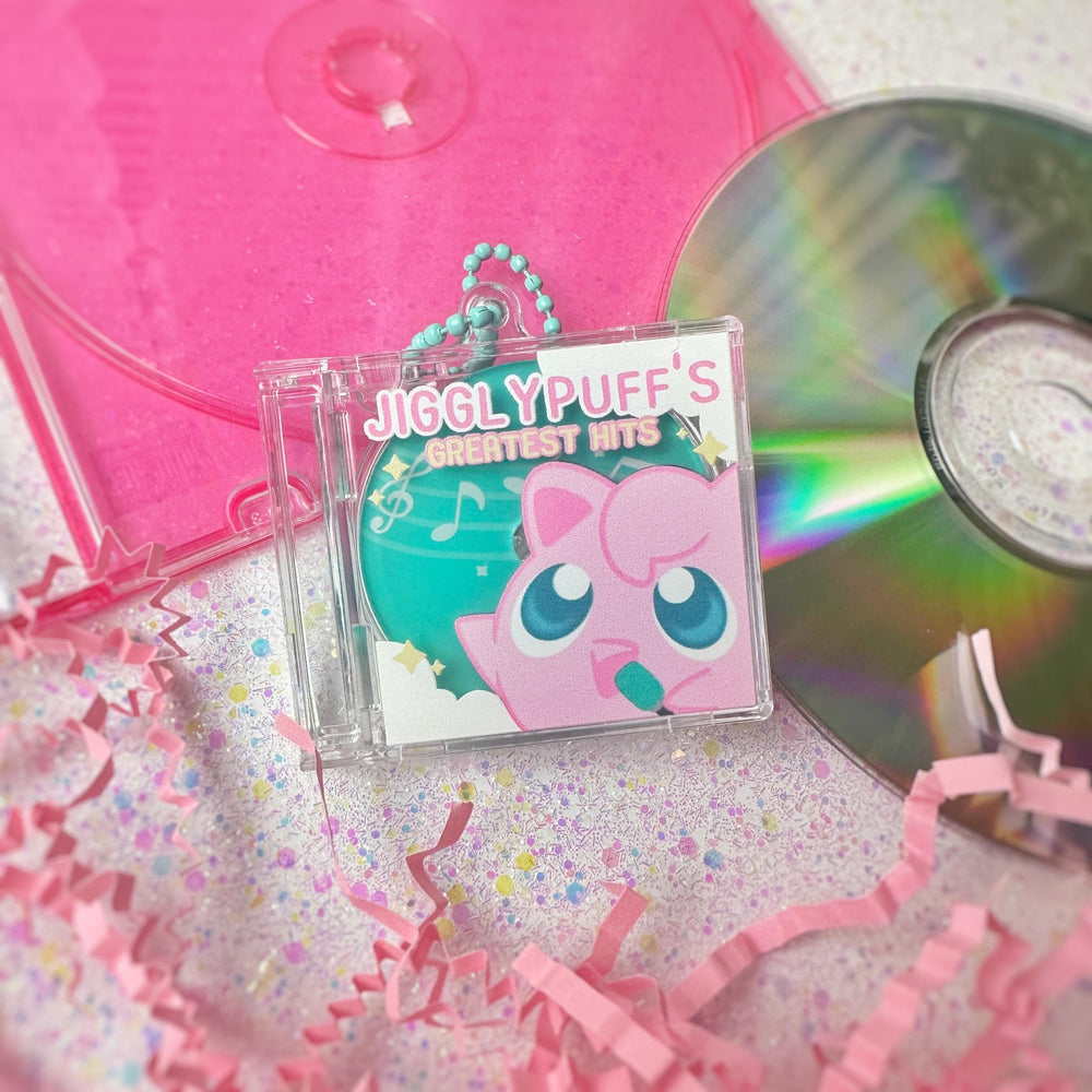 Jigglypuff Greatest Hits CD Album Keychain