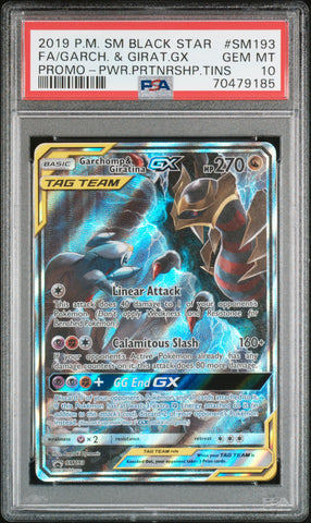 2019 Pokemon SM Black Star Promo Garchomp & Giratina GX SM193 - PSA GEM MT 10 - 70479185