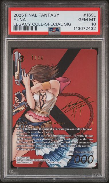 2025 Final Fantasy Legacy Collection Yuna SIGNED - PSA GEM MT 10 - 113672432