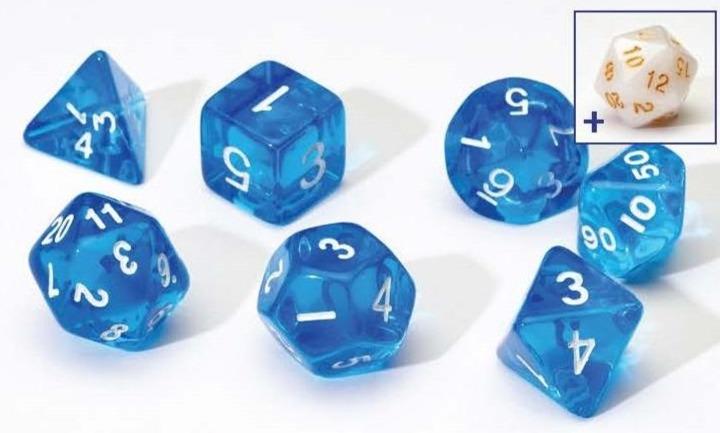 Sirius Dice 7ct Translucent Blue
