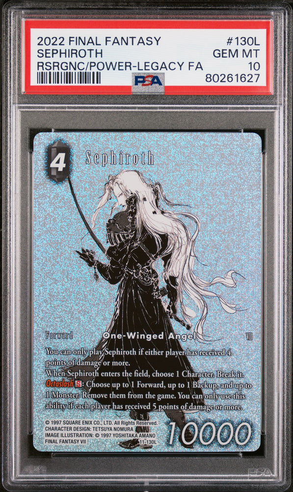 2022 Final Fantasy Resurgence of Power Sephiroth 130L - PSA GEM MT 10 - 80261627