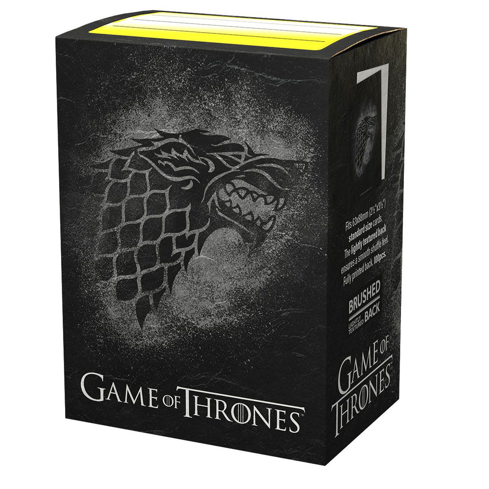 Dragon Shield: Standard 100ct Brushed Art Sleeves - Game of Thrones (House Stark)