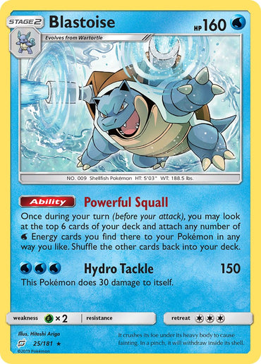 Blastoise (25/181) (Theme Deck Exclusive) [Sun & Moon: Team Up]