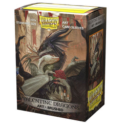 Dragon Shield: Standard 100ct Brushed Art Sleeves - Valentine Dragons (2021)