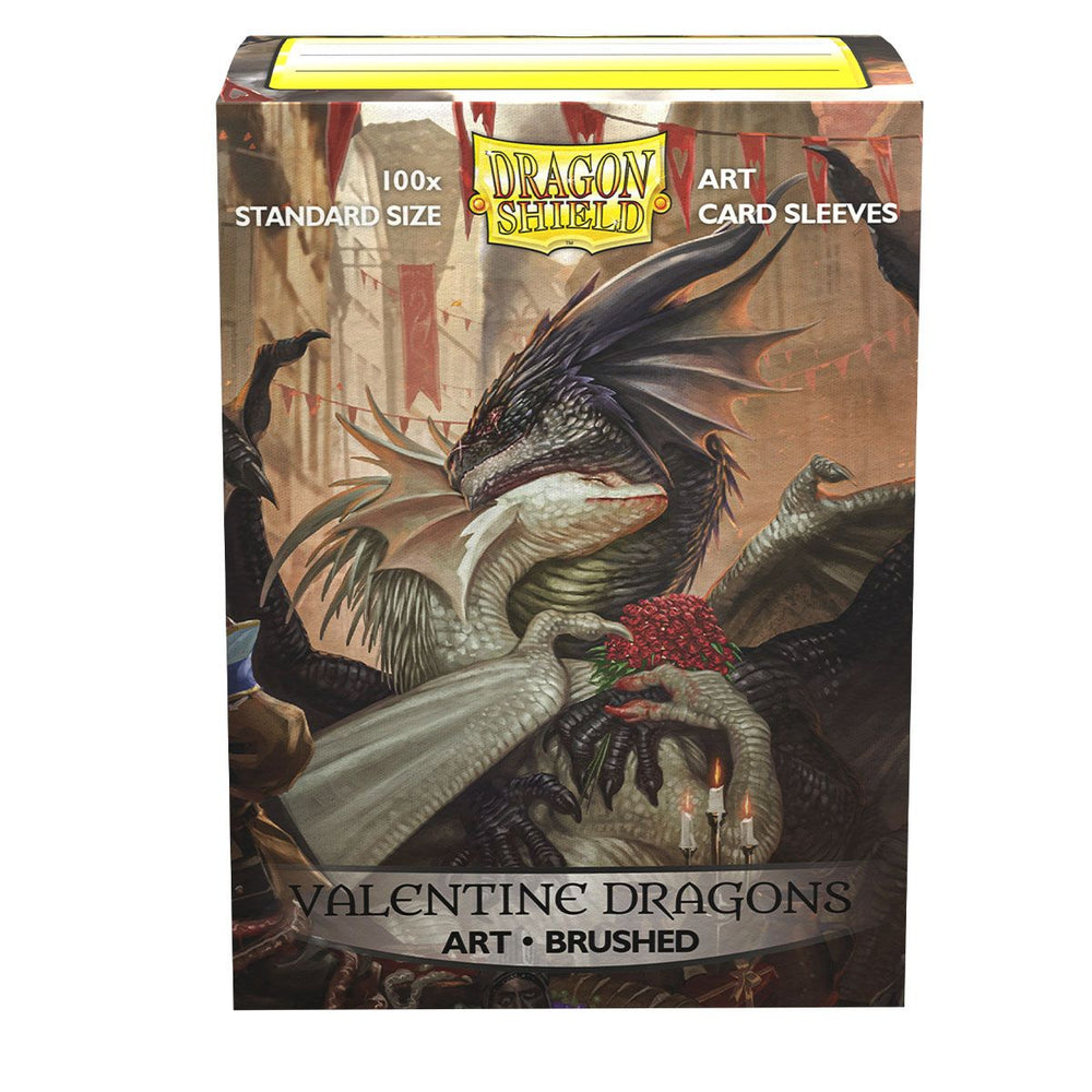 Dragon Shield: Standard 100ct Brushed Art Sleeves - Valentine Dragons (2021)