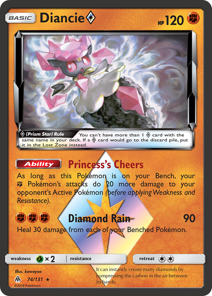 Diancie (74/131) (Prism Star) [Sun & Moon: Forbidden Light]