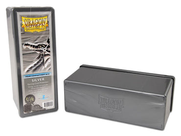 Dragon Shield: Four-Compartment Deck Box - Silver